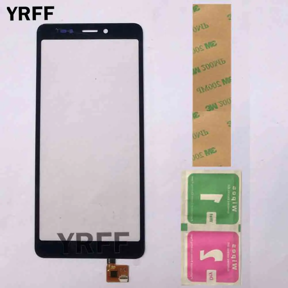 Black Сенсорный экран для Wiko Jerry 3, сенсорная панель, стеклянный Датчик 3M, тип для BQ BQ-5522 BQ5522 BQ 5522, замена цифрового преобразователя - Цвет: Black