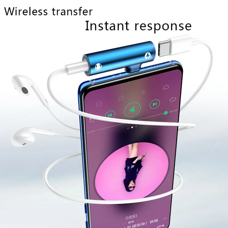 Комбинированный аудио адаптер для серии Huawei samsung для 1+ 7pro серии type-C+ 3,5 мм Jack адаптер