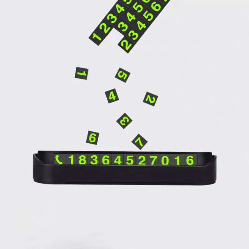 2020 New Luminous Car Temporary Parking Card Sticker Car Air Freshener Auto Phone Number Card Plate Car Accessories