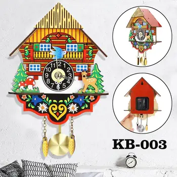 

Cuckoo Clock 3D Swing Cartoon Wall Clock Living Room Wall Clock Bird Cuckoo Alarm Clock Children Decorations Home Day Time Alarm