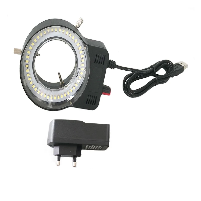 Черный col 48 шт LED SMD USB регулируемый кольцевой осветительный светильник лампа для