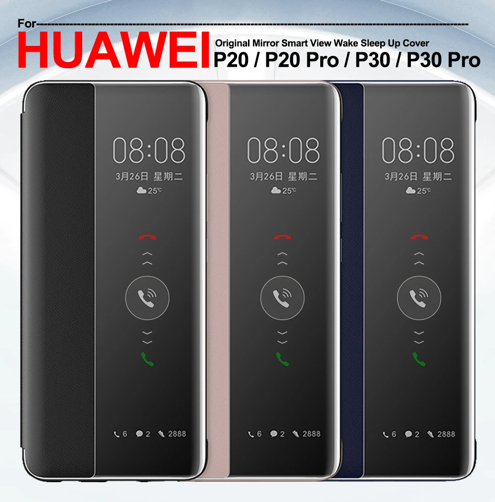 Huawei mate 30 Pro флип-чехол зеркальный смарт-вид Пробуждение сна кожаный защитный чехол для huawei P20 Pro P20