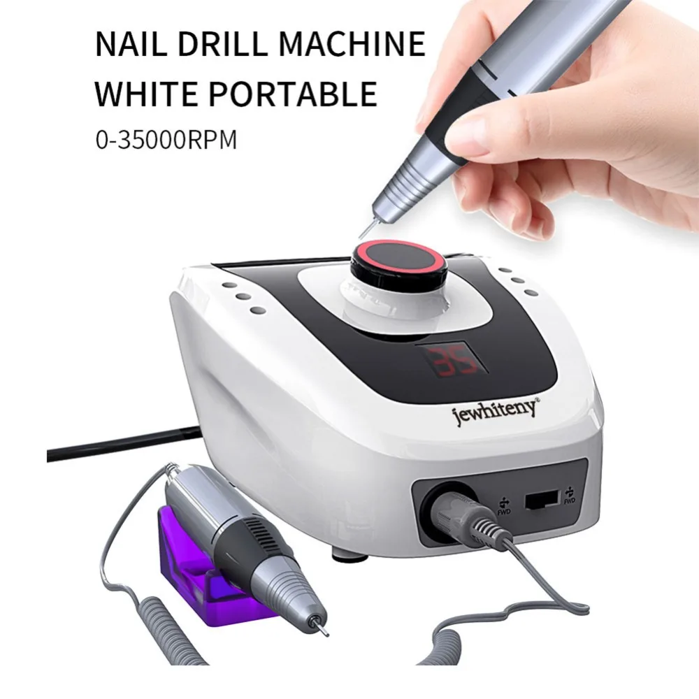 Najtaniej Elektryczna wiertła do paznokci 32W 35000RPM Nail Art sprzęt Manicure akcesorium elektryczny pilnik do paznokci wiertło do paznokci narzędzie