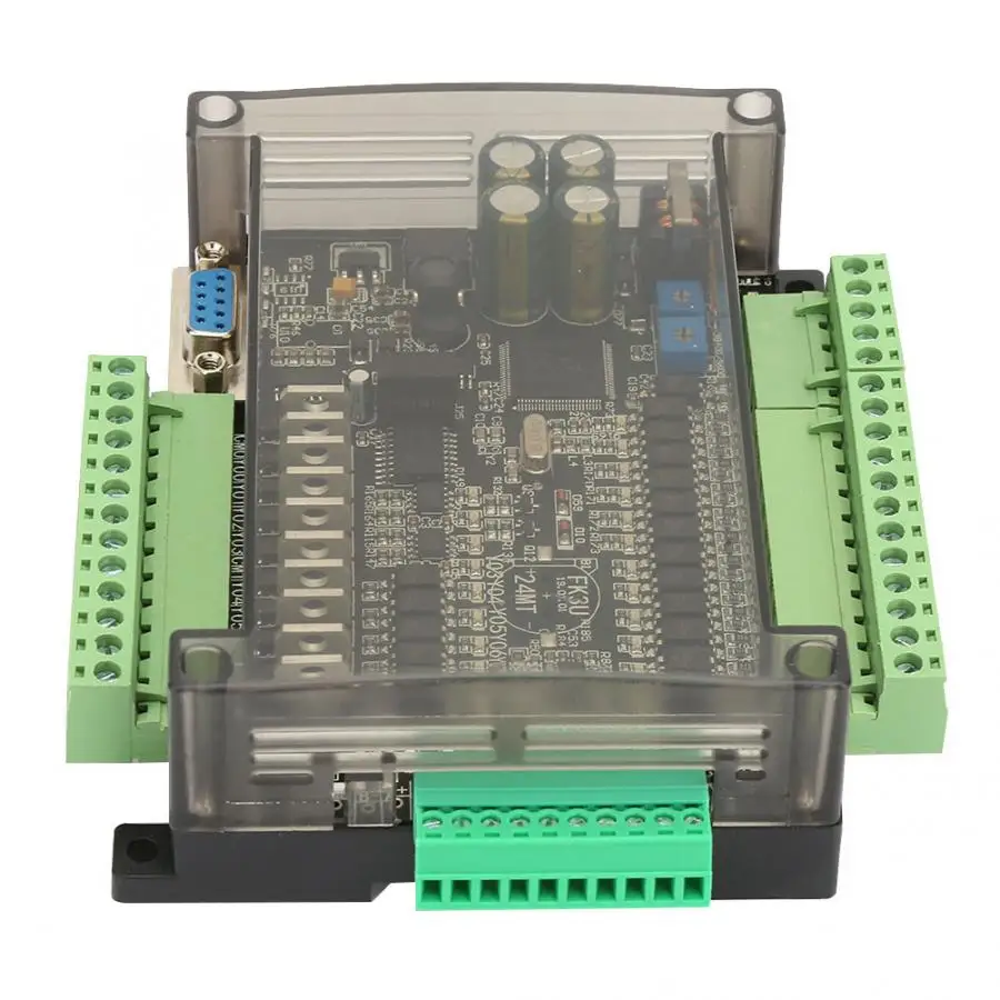 Placa de Controle Placa de Saída Industrial Controlador 6 Entrada Analógica 32bit Mcu 14 10 Transistor 24 v 24mt Plc 5 plc controlador 6 entrada analógica 32bit mcu