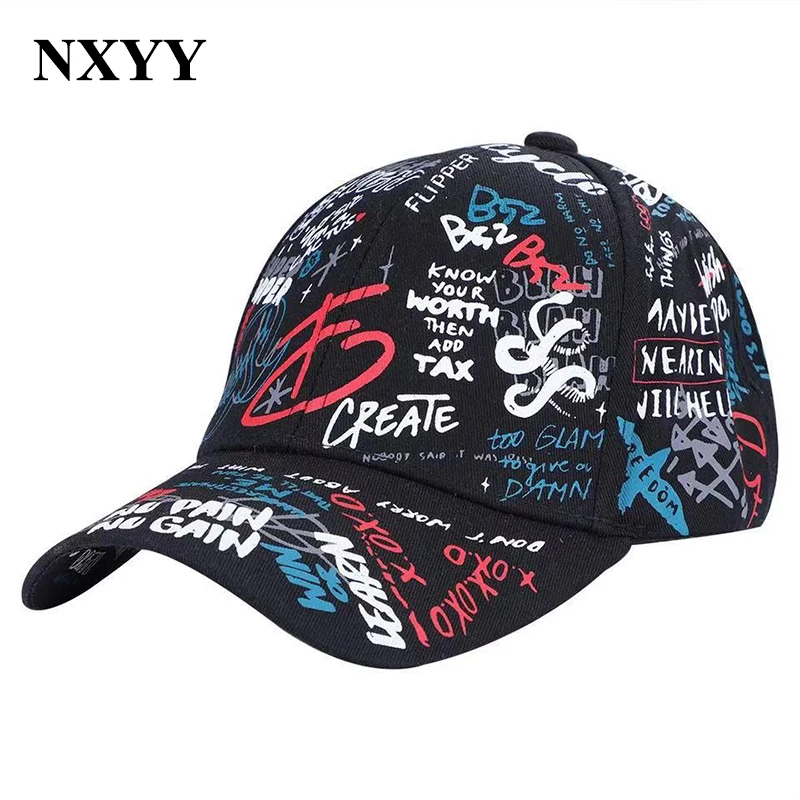 NXYY бейсбольная кепка с цветным принтом граффити, солнцезащитная Кепка s, Весенняя Кепка в стиле хип-хоп, регулируемая бейсболка, универсальные головные уборы для мужчин и женщин