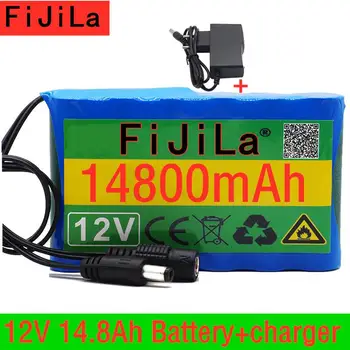

100% original 12V battery pack 14.8Ah 18650 Rechargeable Lithium Ion battery pack capacity DC 12V 14800mAh CCTV Cam Monitor
