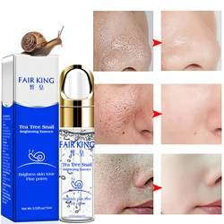 FAIR KING Snail Serum Facial Essence Hyaluronic Acido Hialuronico Whitening For Face Skin Care Face Shrink Pores Anti Aging