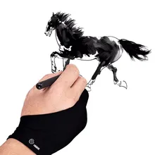 2 шт перчатки для рисования художника для любой графической таблицы рисования 2 пальца противообрастающие как для правой, так и для левой руки перчатки для рисования