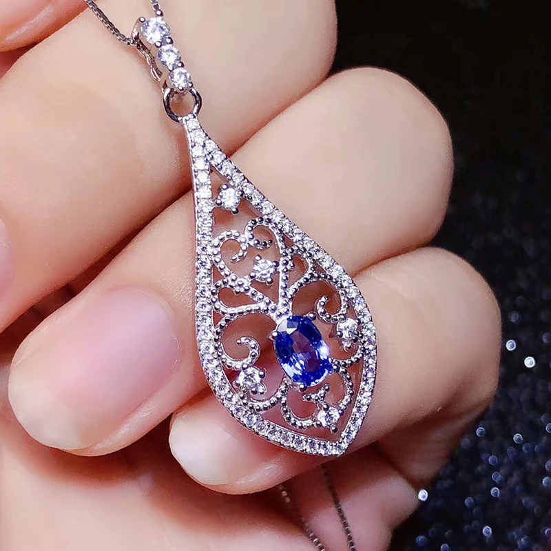 Victorian Vintage Diamond & Sapphire Necklace 14kt Gold – Setra New York