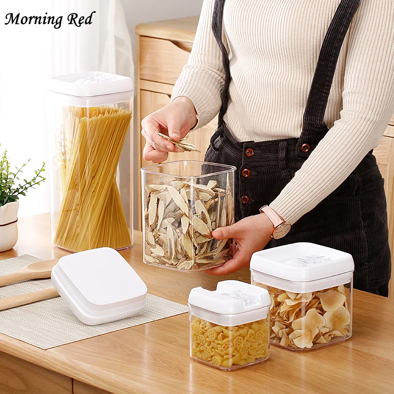 Sealed Food Storage Jar Large Capacity Plastic Tank Transparent Household Kitchen Grade Refrigerator Preservation Container | Дом и сад