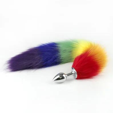 rainbow wild Fox Tail Metal Furry Anal Plug Sex Toys Butt BDSM Flirt Anus For Women cat gspot Stimulate | Красота и здоровье