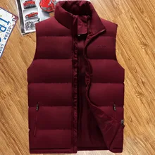 Стиль стильный жилет мужской осенний и зимний пуховый хлопковый жилет корейский стиль модный приталенный пиджак Топы