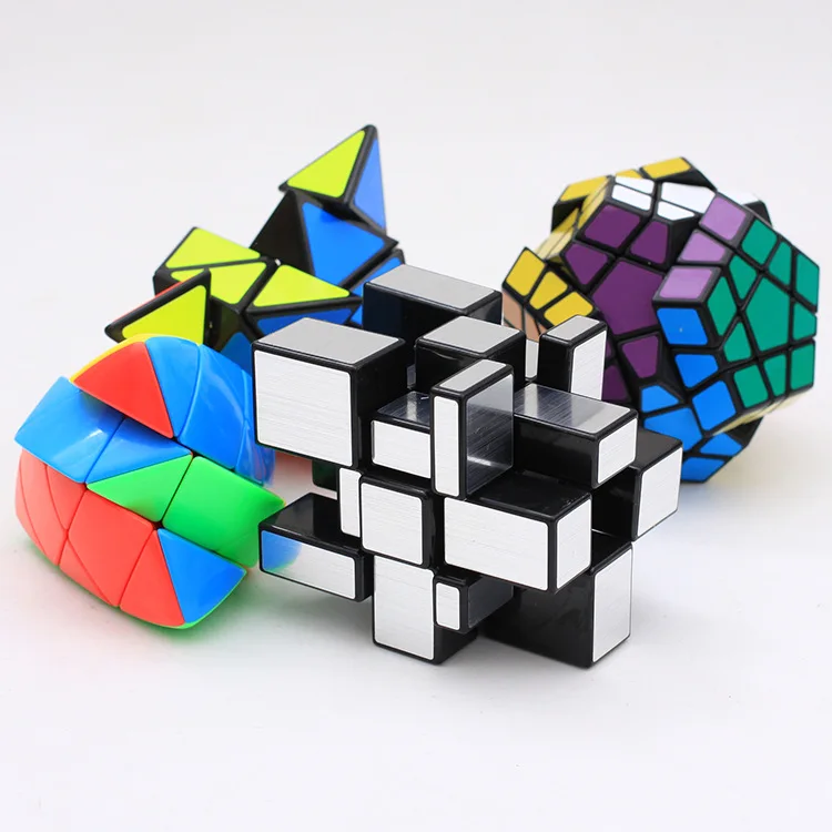 4 шт./компл. подарочный набор странные-Форма, волшебный куб, игрушка-головоломка риса Пирамидка кубик Megaminx инструкция забавные игрушки для детей и взрослых