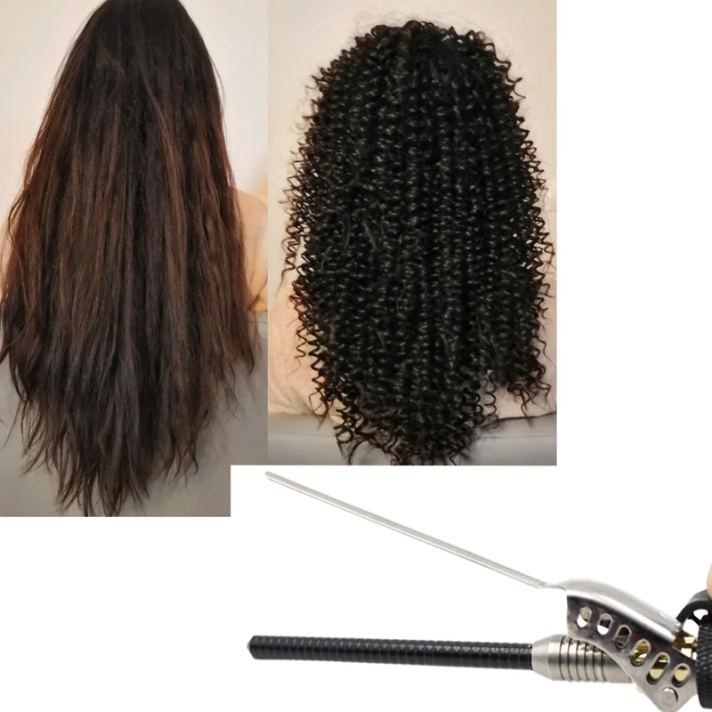 Curlers Manual Rotating Hair Curlers Roller Wand Iron Wand Hair Curlers Suitable for Children Men'S Small Curly Hair Straighteni
