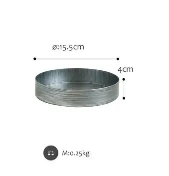 15round Tobs подставка для торта винтажные серебряные подносы для кекса послеобеденный чай десерт металлический поддон 1 шт. круглый шестигранник прямоугольная пластина - Цвет: 15round
