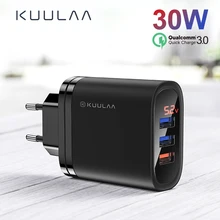 KUULAA USB зарядное устройство 30 Вт Быстрая зарядка 3,0 QC3.0 Быстрая зарядка мульти разъем зарядное устройство для мобильного телефона для iPhone samsung Xiaomi huawei