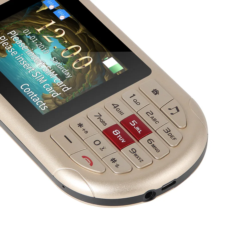 Игровой сотовый телефон UNIWA GP001 2 в 1 8 дюйма 84 встроенных игр GSM 2G мобильный с двумя