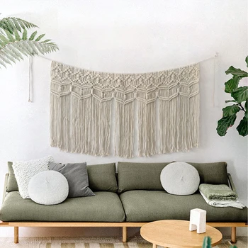 

Boho Tapestry Wall Hanging Curtain Fringe Garland Banner Wall Decoration Woven Home Decoration For Apartment Bedroom Living Room