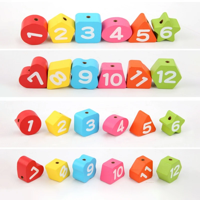  2-4Y Kids Toy Early Education Digital Clock Teaching Aids Math Wooden Toys for girl boy - 4000401504142