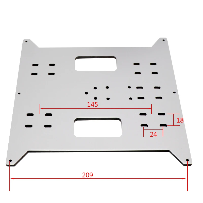 Prusa i3/Wanhao D аксессуары для принтера горячая кровать алюминиевая композитная кровать с подогревом Y каретка поддержка алюминиевая пластиковая пластина 220*200*4 мм