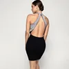 New Women Sexy Designer Backless Sparkly Crystal White Bandage Dress 2022 Ladies Elegant Celebrity Bodycon Party Dress Vestido ► Photo 3/6