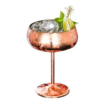 

Luxury 304 Stainless Steel Cocktail Glass Silver Rose Cocktail Juice Drink Champagne Goblet Party Barware Kitchen Tools