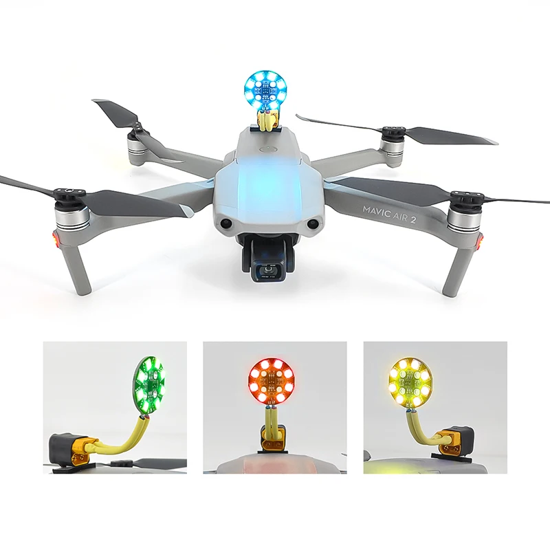 

STARTRC DJI Mavic Air 2 accessories battery extenal connector with LED flash colorful lights for mavic air 2