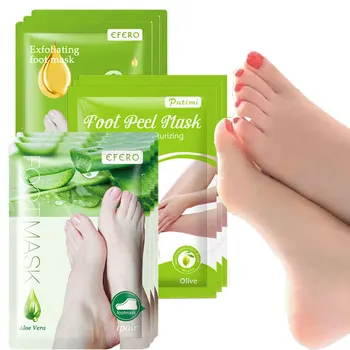 

3Pairs Foot Mask Moisturizing Aloe Feet Peel Mask Smooth Whitening Anti Heel Crack Remove Dead Skin Care Foot Spa Pedicure Socks