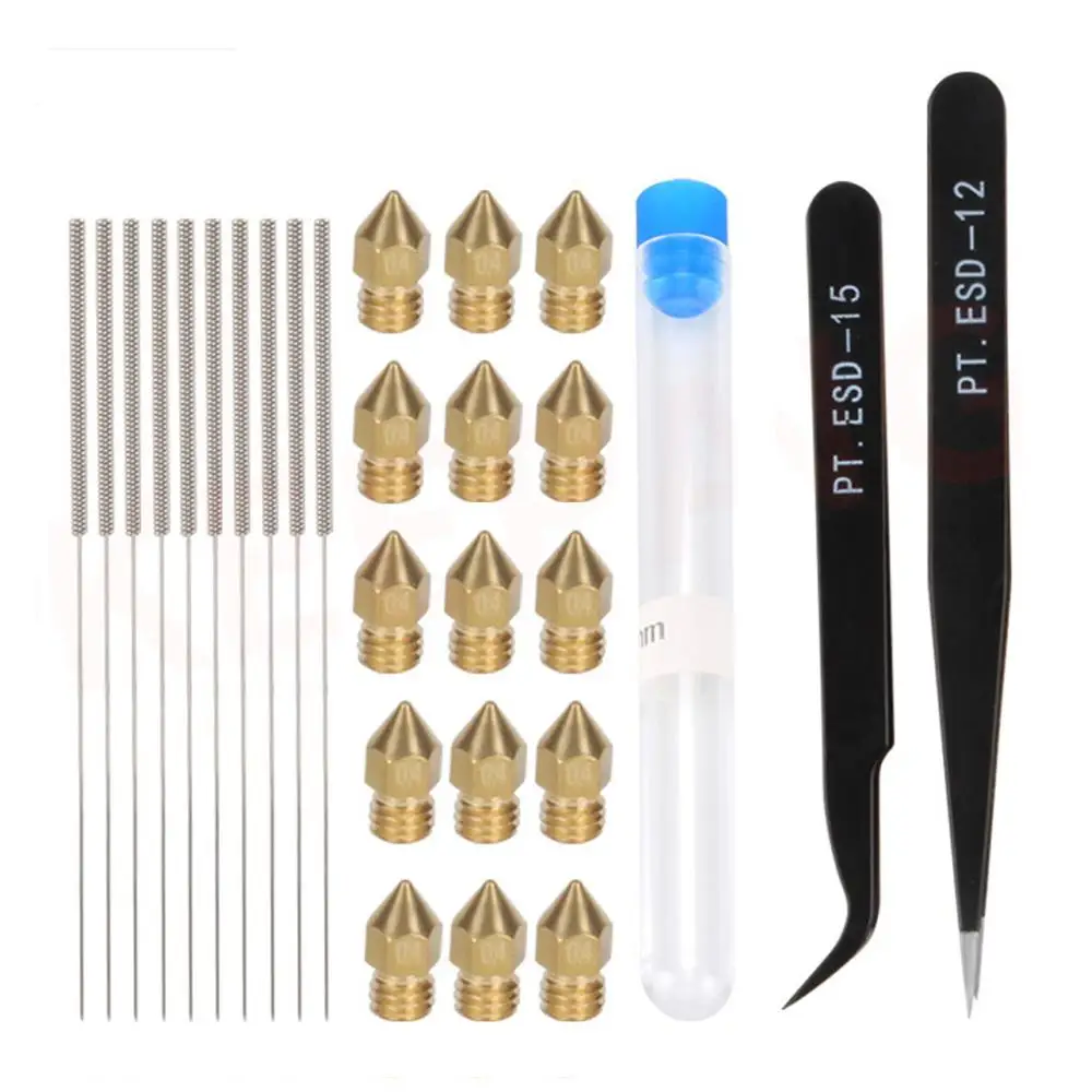 

HIgh Quality 29PCS / 3D Printer Tool Nozzle Cleaner Bendable Drill Cleaner Stainless Steel Needle Super Tough Workpiece
