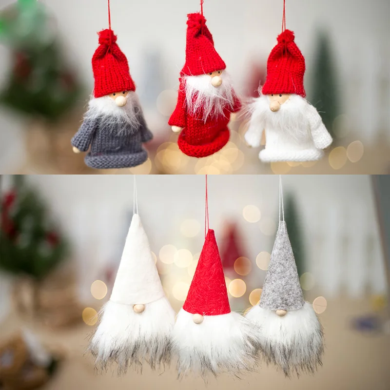 1 шт., рождественская подвеска, милый ангел, плюшевая кукла, подвеска для девочки, Рождественская елка, подвесной декор для нового года, украшение для рождественской вечеринки, детский подарок