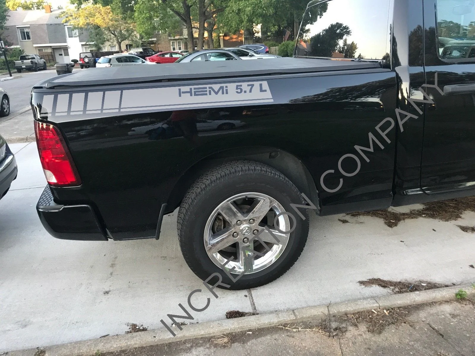 Для (2 шт.) Виниловая наклейка для грузовика в полоску Dodge Ram 1500 5 7 L задняя графика