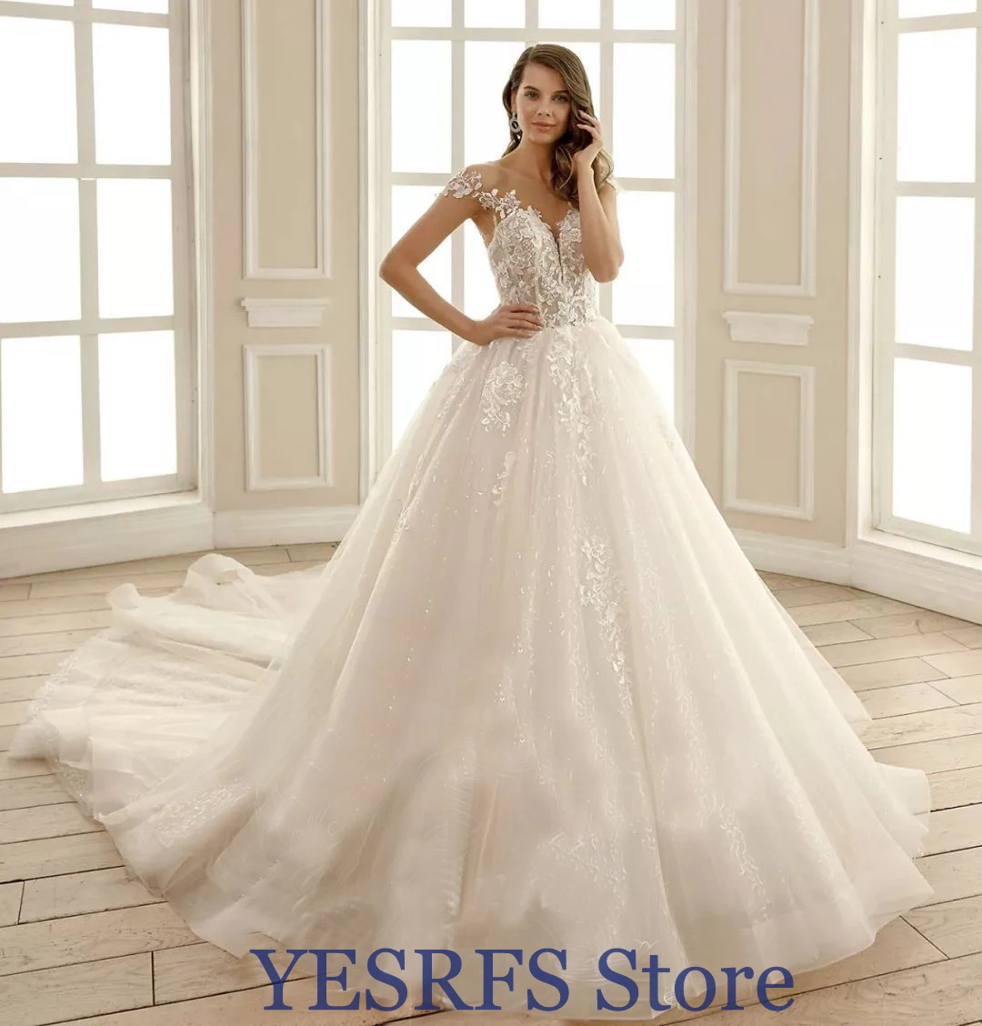 Vestido De Novia De Manga Larga Vintage, Apliques Sexys De Encaje Satinado Mate, Whatde La Campana, Para Novia