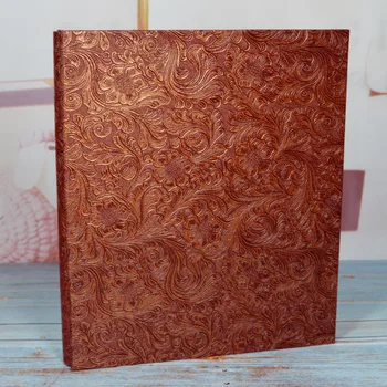 

600 Pockets 6 Inch PU Leather Travel Gifts Photo Album High Capacity Big Family Interleaf Type Flower Commemorative Landscape