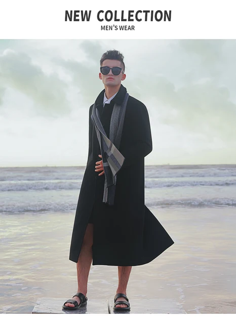Long wool coat men