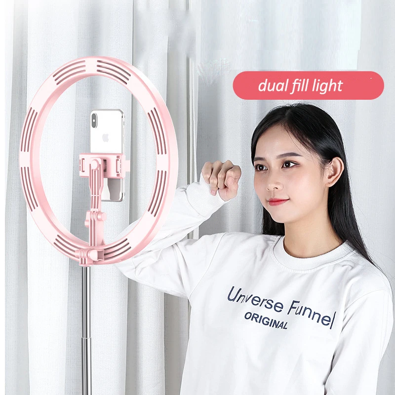 6inch /26cm YouTube tiktok LED Desktop Ring Light Mini Dimmable 1.65cm Tripod Stand USB Plug For Video Live Photo Photography