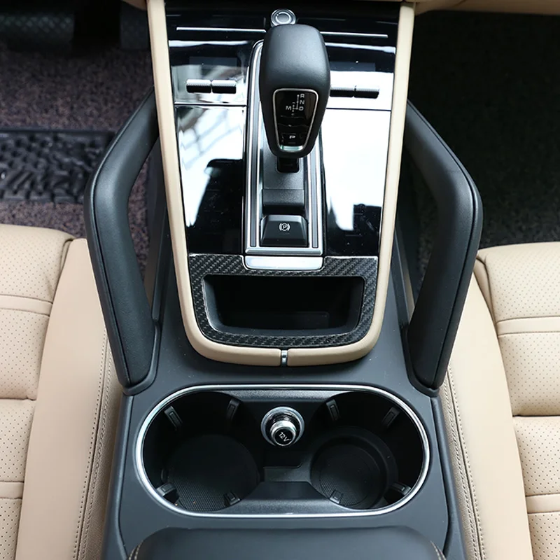 2 шт. Настоящее углеродное волокно для Porsche Cayenne материал автомобильная пепельница панель Крышка отделка Аксессуары
