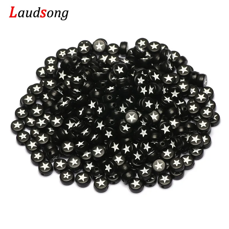 Lot De 600 Perles D'espacement En Forme D'étoile Perforées Avec étoile