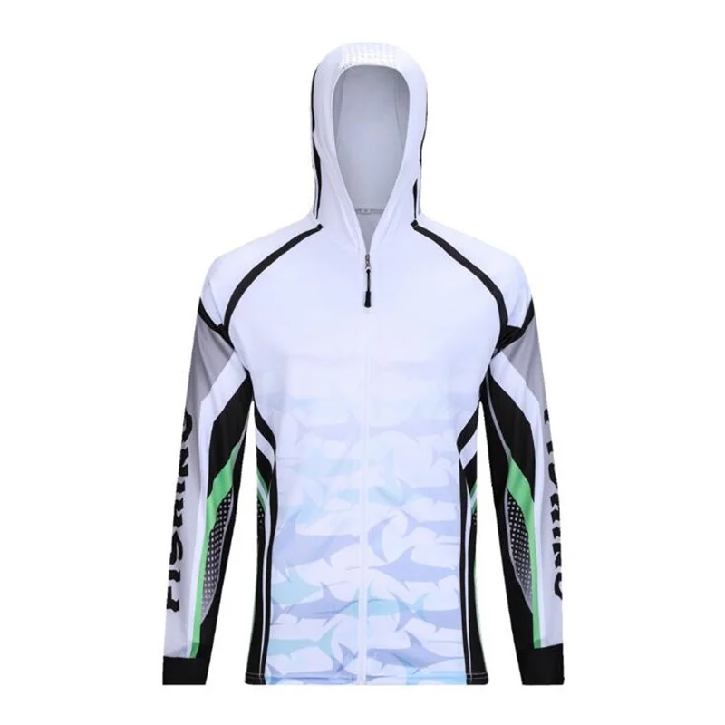 Breathable Men Long Sleeve Fishing Clothing Quick Drying Sun Protection Fishing Shirts Fishing Shirts