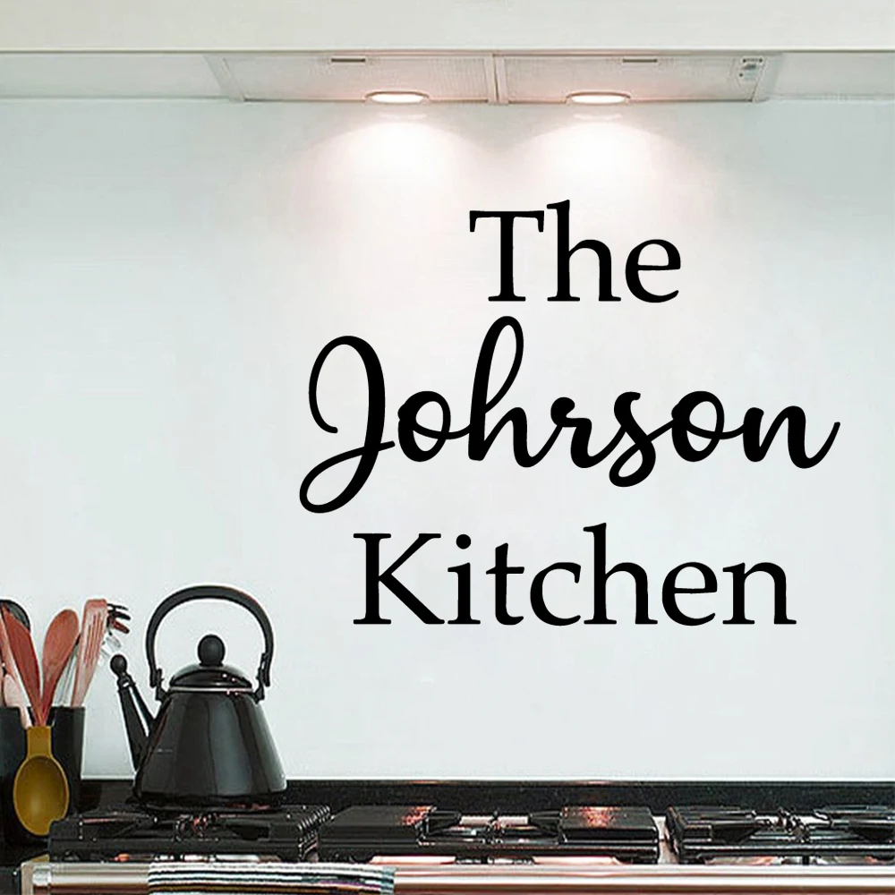Diy Custom name Kitchen Wall Stickers Home Decoration Accessories For Kitchen Decoration Wall Decal Home Decor