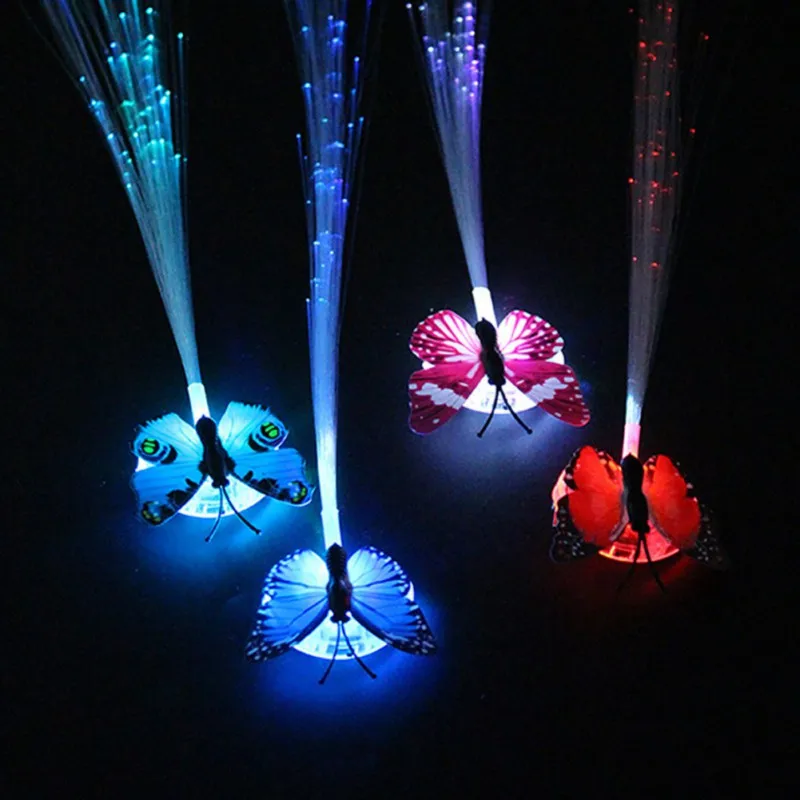 

10pcs Sweet Personality Colorful Luminous Braid LED Flash Wig Braid With Butterfly Clip For Party LED Wig