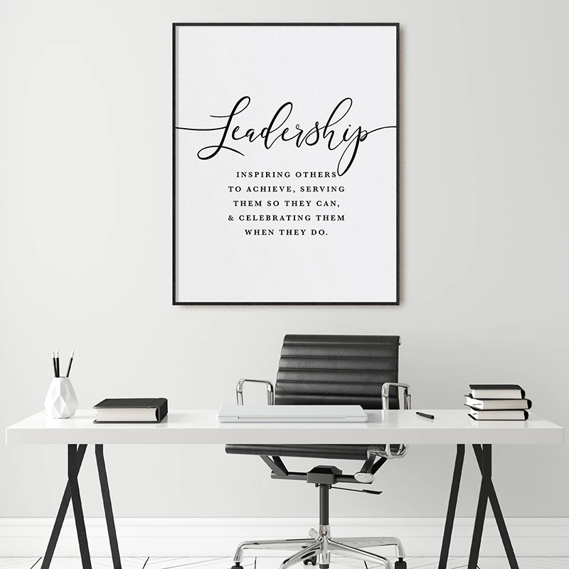 Leadership Wall Art Retirement Gift Office Decor Business Boss Gift Printable Art Leader Print Painting Calligraphy Aliexpress