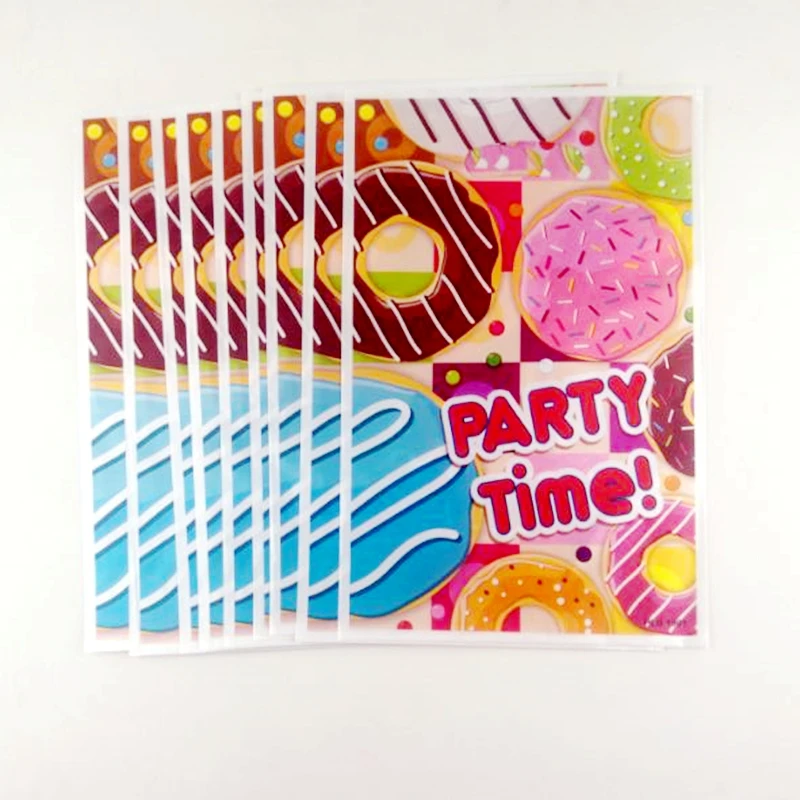 Donuts-Theme-Party-Supplies-Plastic-Loot-Bags-Birthday-party-Deco-Kids-Favors-Baby-Shower-Gifts-Food