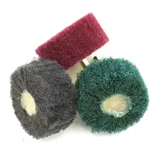 

1-10Pcs 2 Inch Brush Scouring Pad Abrasive Wheel 240 400 800 Grit Nylon Fiber Grinding Sanding Head Buffing Polishing Wheel