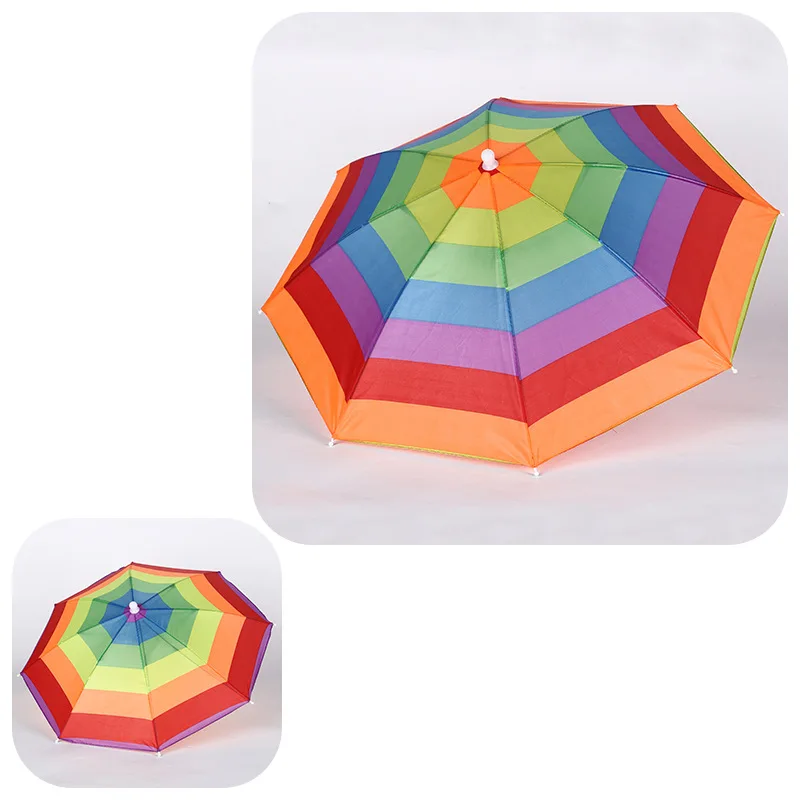 Производитель наружный Радужный арбуз рыболовный Зонтик Легкий солнечный зонтик шляпа зонтик головной убор зонтик эластичный зонт