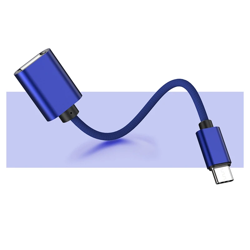 Usb Otg type C к Usb адаптер Otg Быстрая зарядка type-C зарядное устройство нейлоновый плетеный кабель для передачи данных конвертер