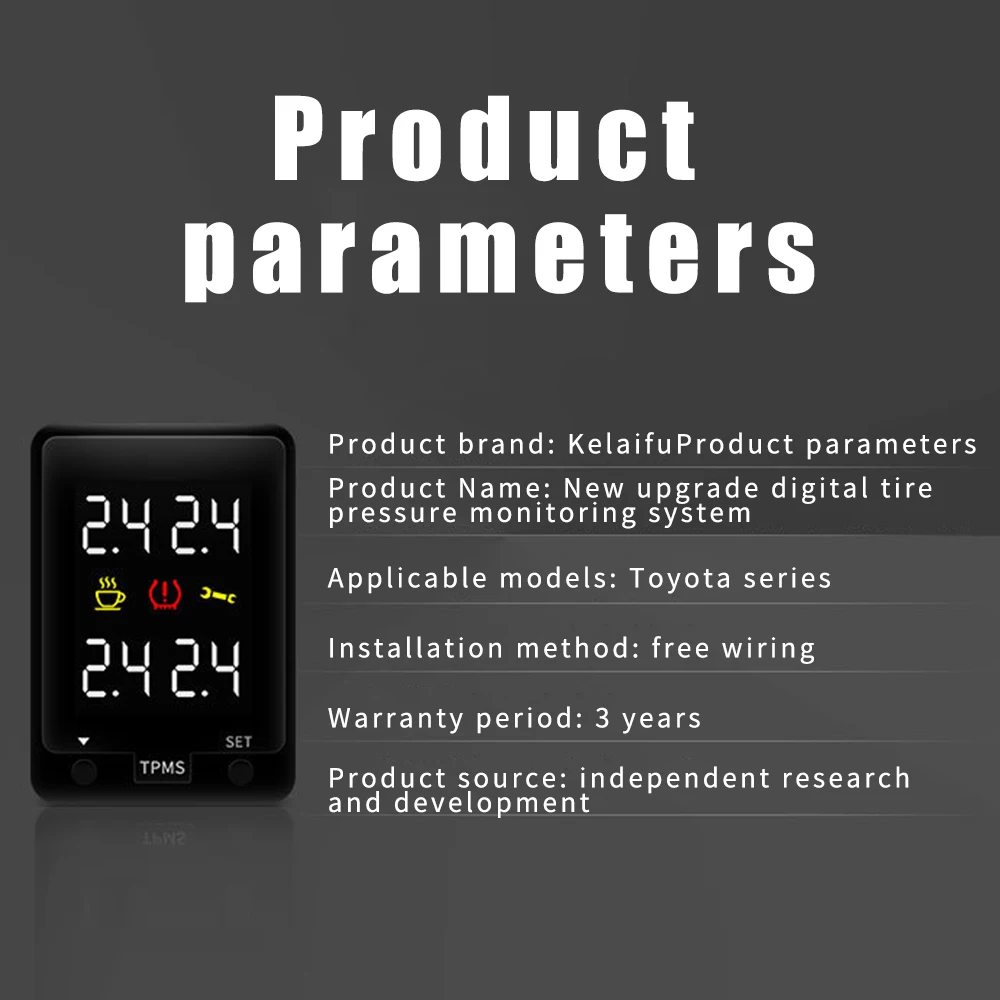 Digital Real Time Tire Pressure Monitoring System Switch OBD TPMS Embedded Monitor CAR TPMS No Sensor For Toyota Corolla 2013