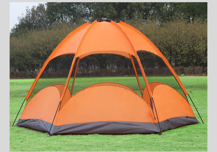 Mongolian Yurt Tent Fishing Mosquito Net Picnic Family Outdoor Camp Summer Beach Camping Tent 5 Person Waterproof (9)