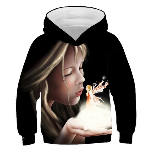 Girls Unicorn Hoodies 4 5 6 7 8 9 10 11 12 -14 Years Kids Sweatshirt Unicorn Hoodies Boys Hooded Autumn and Winter Girl Clothes Tzwy-s1356