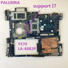 PALUBEIRA LA-6882P для lenovo Y570 материнская плата для ноутбука поддержка процессора i7 PIQY1 Rev: 2,0 с видеокартой протестирована