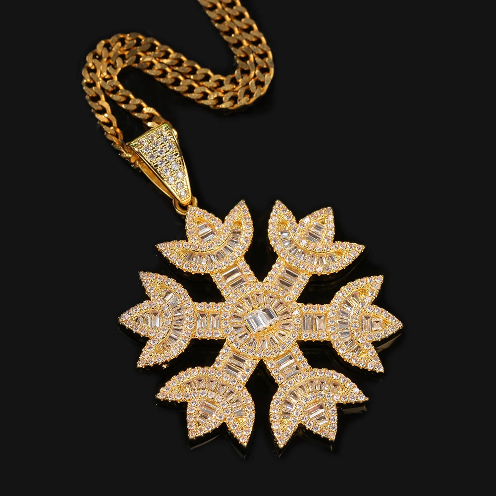 Шикарный Король на заказ снег Чешуйчатое ожерелье хип-хоп полный Iced Out кубического циркония Золото Серебро CZ камень